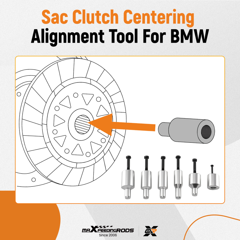 6Pcs Clutch Alignment Centering compatible for BMW SAC Steel Tool Kit Flywheel