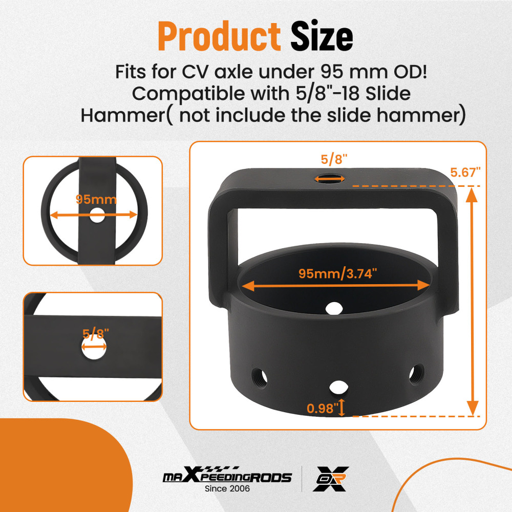 3.7 Axle CV Puller for ATV UTV Side-by-Side Carbon Steel Removal 8-Bolt Tool