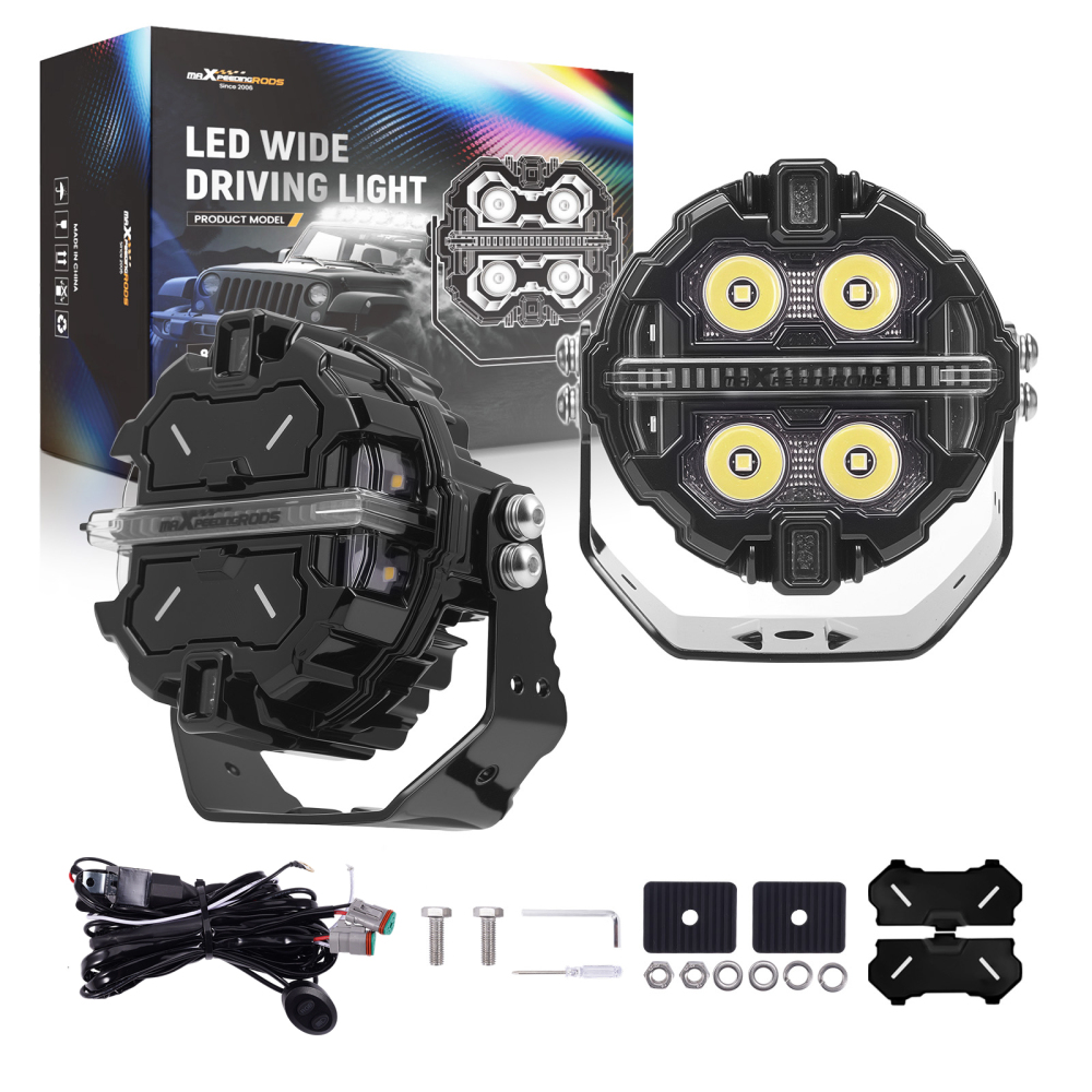 Luz LED Conducción 3.5 160W For SUV 4x4 ATV IP68 RGB DRL Spot Beam 6000K 160W