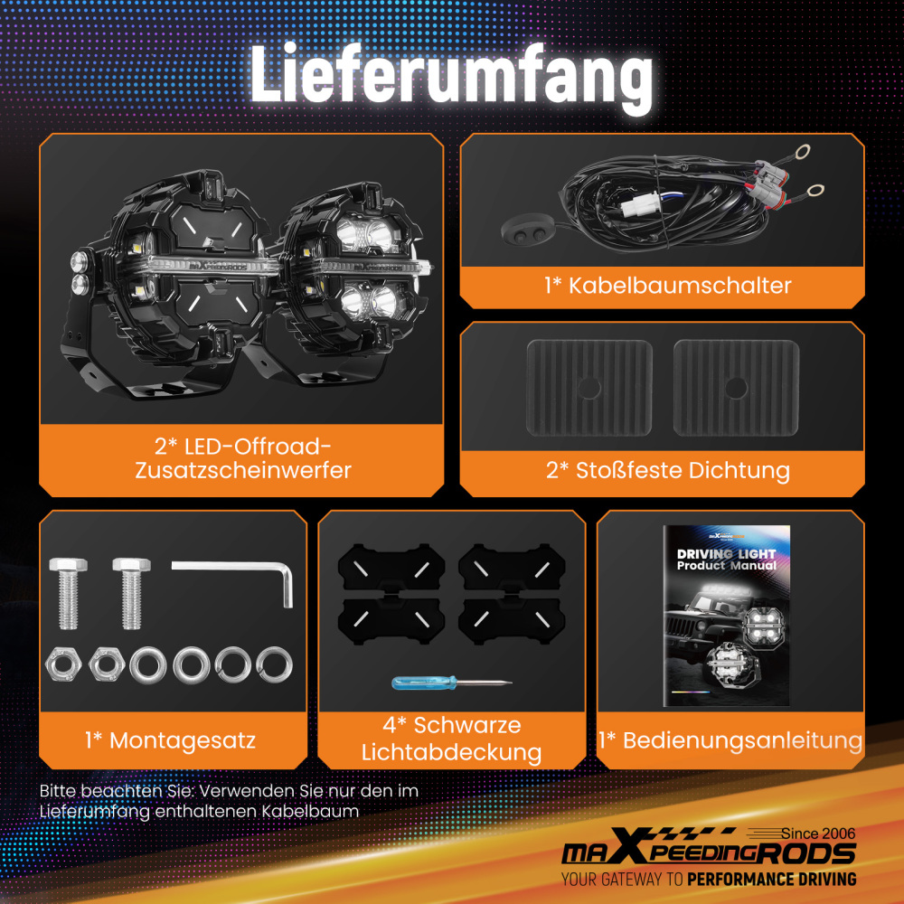 LED Pod Light Kit For UTV ATV 3.5 Round 160W Spot RGB DRL IP68 compatibile per White 6000K 12V