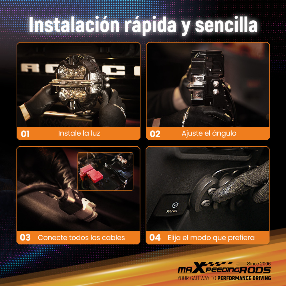 LED Pod Light Kit For UTV ATV 3.5 Round 160W Spot RGB DRL IP68 compatibile per White 6000K 12V