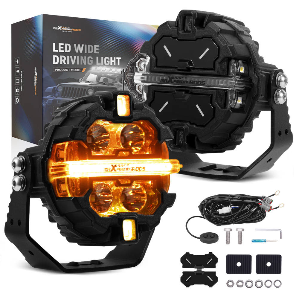 Luci di guida a LED 19200LM Spot RGB Pods For UTV Marine 4X4 Off Road 12V IP68