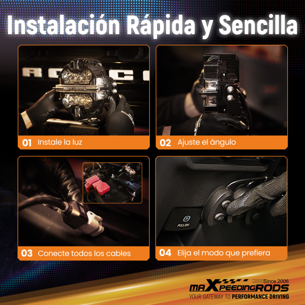 Luci di guida a LED 19200LM Spot RGB Pods For UTV Marine 4X4 Off Road 12V IP68