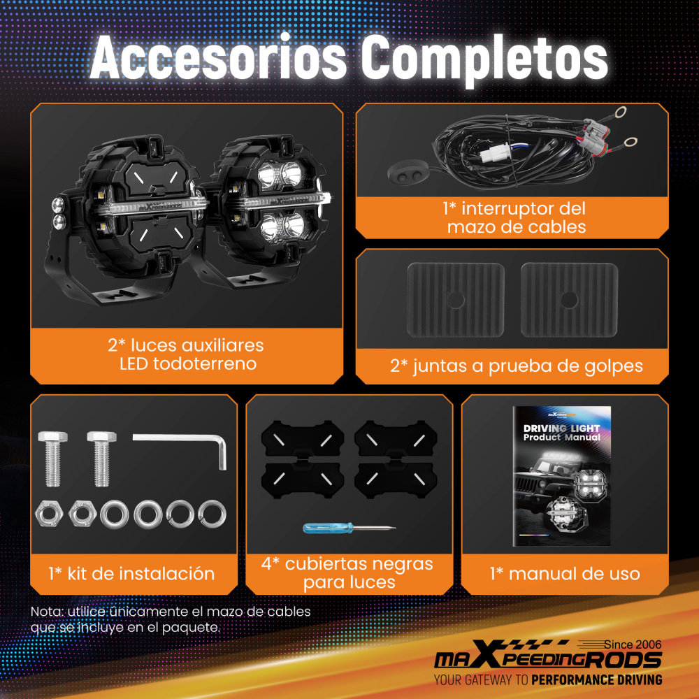 Luci di guida a LED 19200LM Spot RGB Pods For UTV Marine 4X4 Off Road 12V IP68