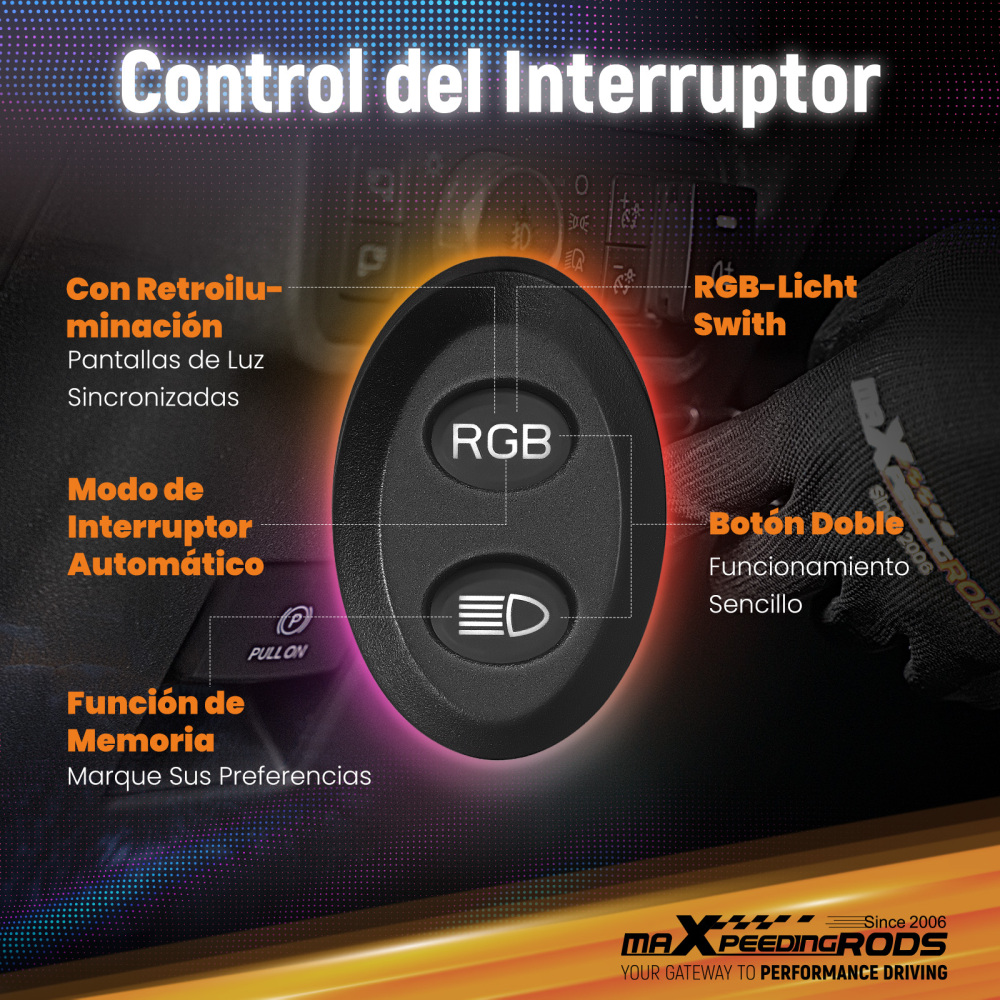 Luci di guida a LED 19200LM Spot RGB Pods For UTV Marine 4X4 Off Road 12V IP68