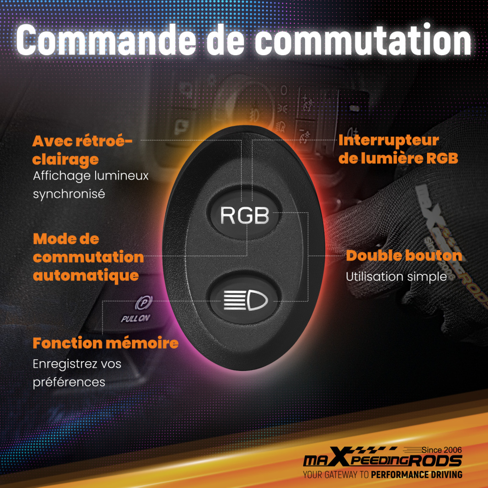 Luci di guida a LED 19200LM Spot RGB Pods For UTV Marine 4X4 Off Road 12V IP68