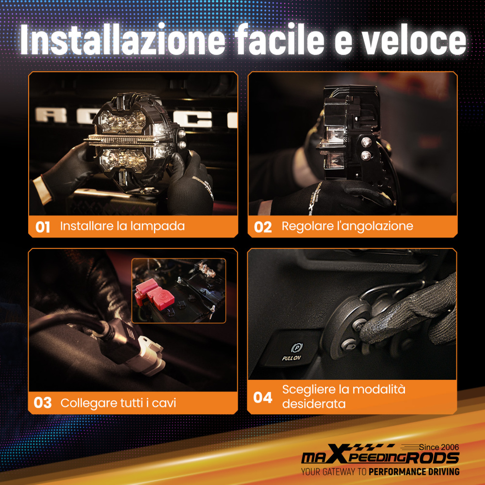 Luci di guida a LED 19200LM Spot RGB Pods For UTV Marine 4X4 Off Road 12V IP68