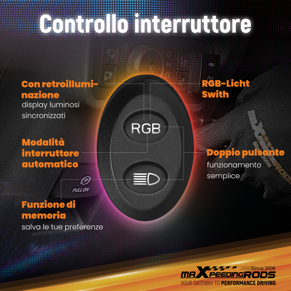 Luci di guida a LED 19200LM Spot RGB Pods For UTV Marine 4X4 Off Road 12V IP68