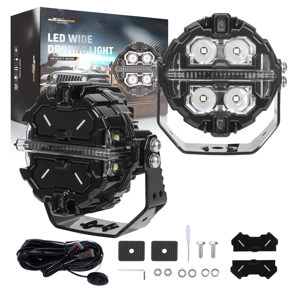 Phare LED Auxiliaire 160W 270° DRL For 4x4 SUV Camion IP68 6000K Spot Beam 3.5