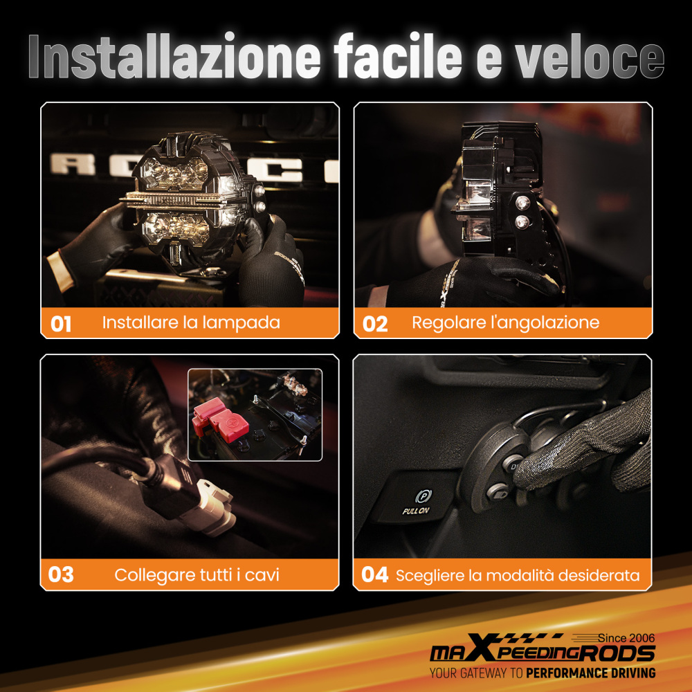 Round LED Work Light 3.5 For Marine Truck SUV ATV Side Shooter compatibile per White Amber DRL