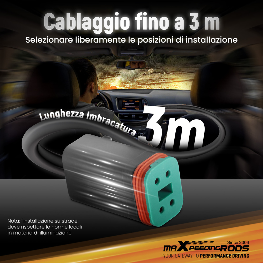 Round LED Work Light 3.5 For Marine Truck SUV ATV Side Shooter compatibile per White Amber DRL