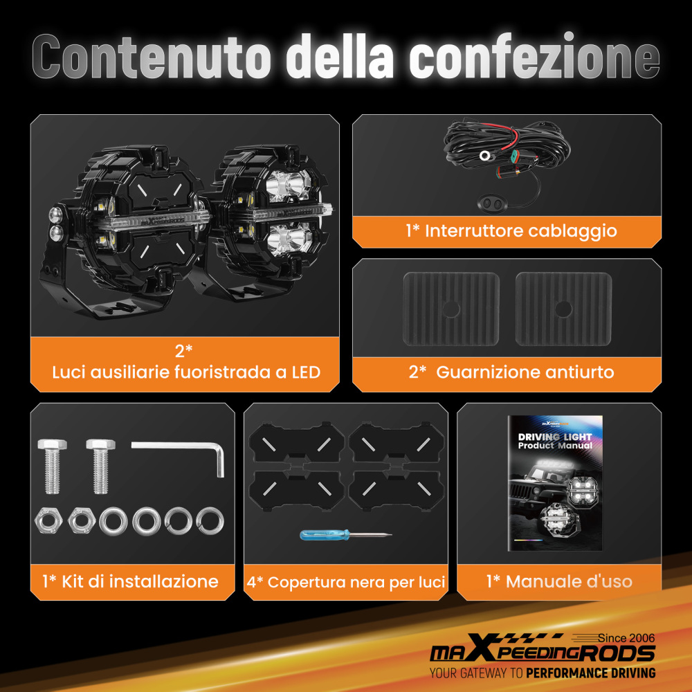 Round LED Work Light 3.5 For Marine Truck SUV ATV Side Shooter compatibile per White Amber DRL