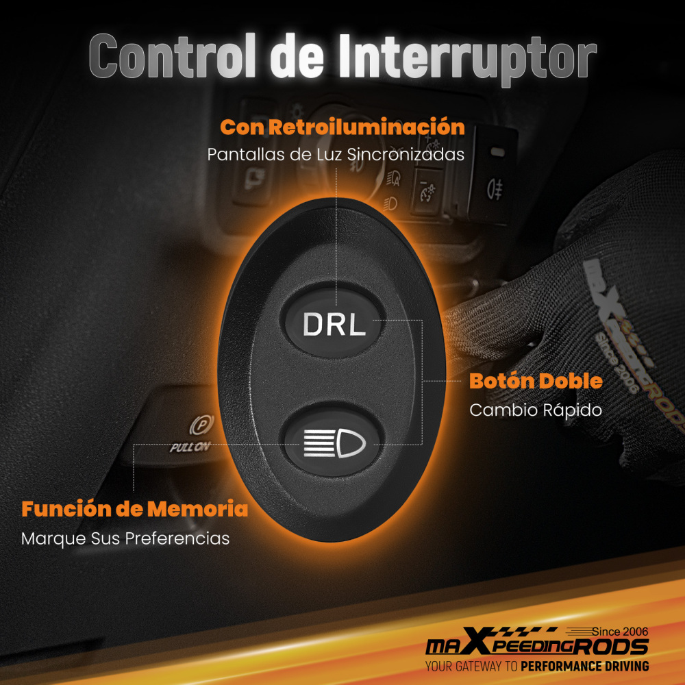 Foco LED Trabajo Universal 3.5 270° Aluminio Luz Principal + DRL Ámbar Blanco