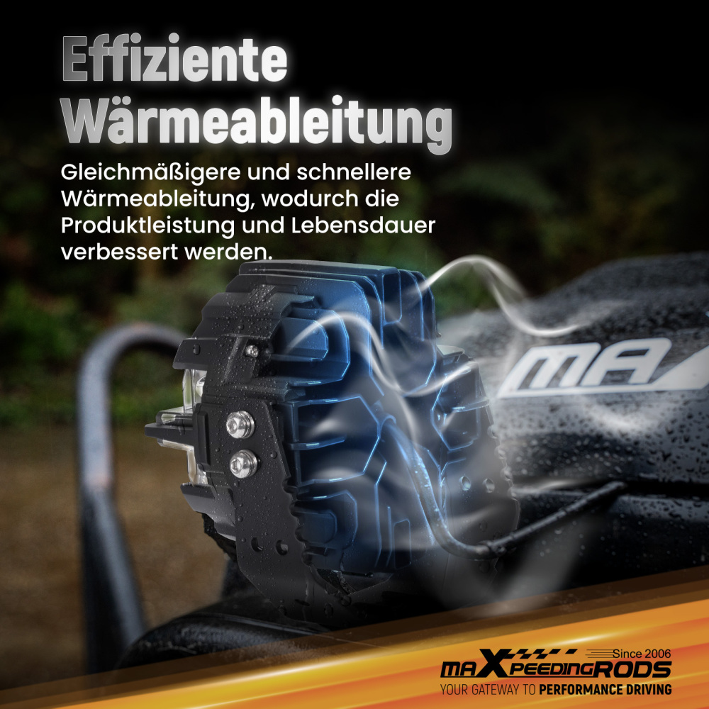 Universal LED Pod Lights 3.5 Driving Auxiliary Spot Beam 270° Compatibile per White Amber DRL