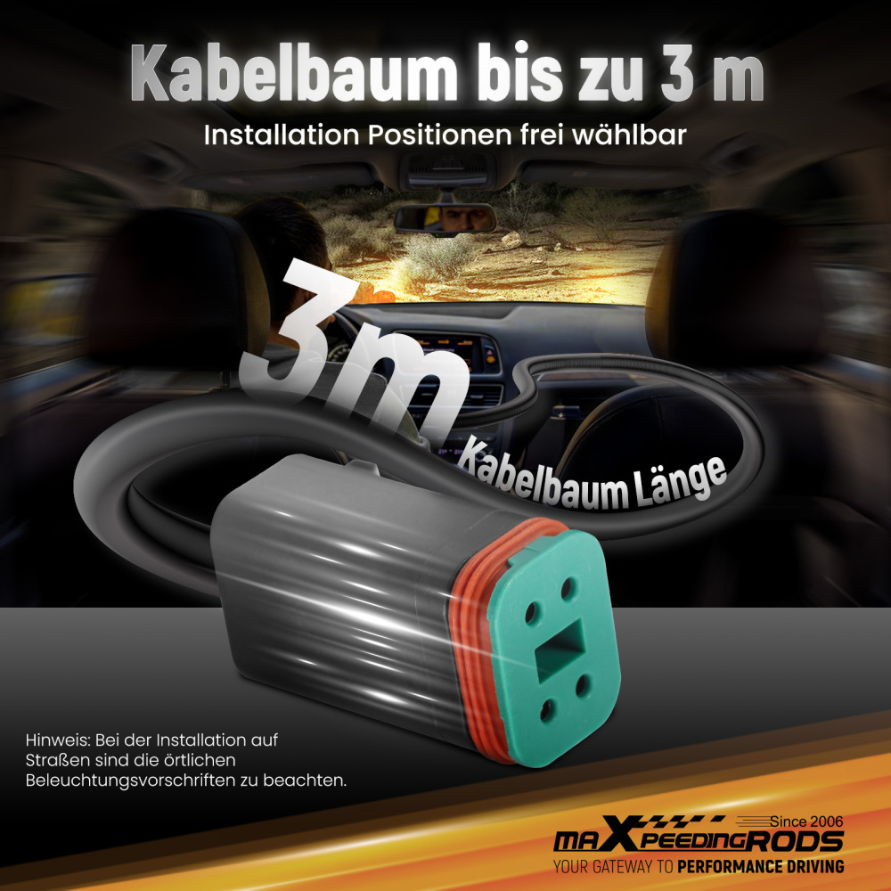 Universal LED Pod Lights 3.5 Driving Auxiliary Spot Beam 270° Compatibile per White Amber DRL