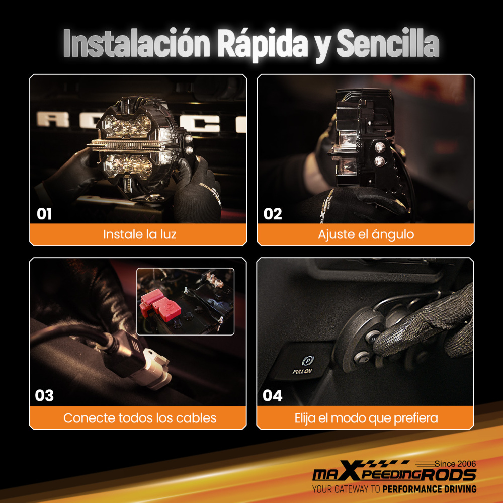 Universal LED Pod Lights 3.5 Driving Auxiliary Spot Beam 270° Compatibile per White Amber DRL