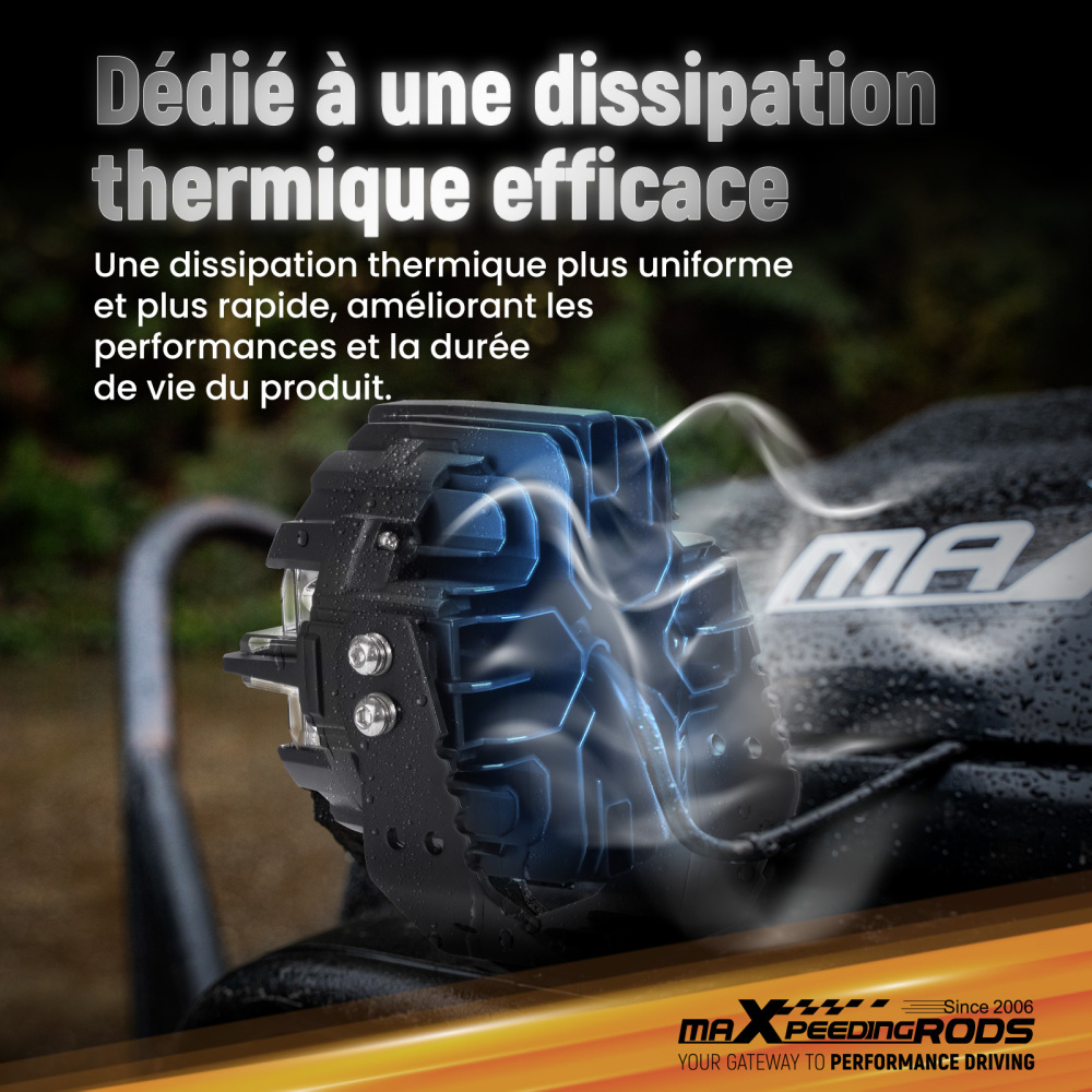 Universal LED Pod Lights 3.5 Driving Auxiliary Spot Beam 270° Compatibile per White Amber DRL