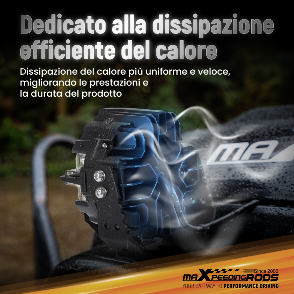 Universal LED Pod Lights 3.5 Driving Auxiliary Spot Beam 270° Compatibile per White Amber DRL