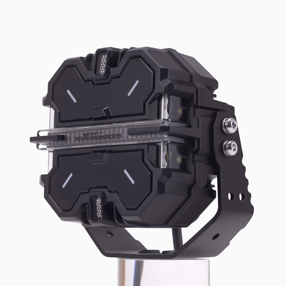 LED Work Lights 19200LM Side Shooter For SUV Truck Marine 4WD compatible for White+Amber DRL