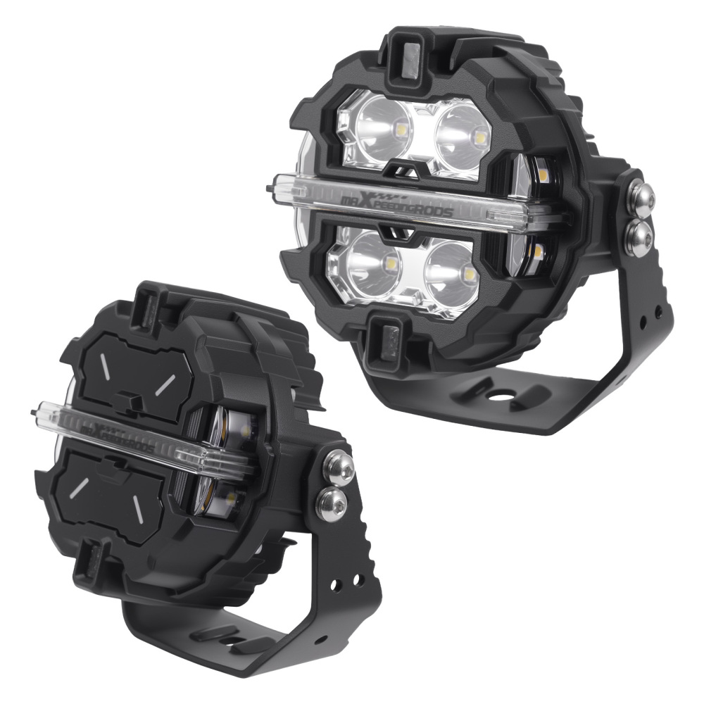 Universal LED Pod Lights 3.5 Driving Auxiliary Spot Beam 270° Compatibile per White Amber DRL