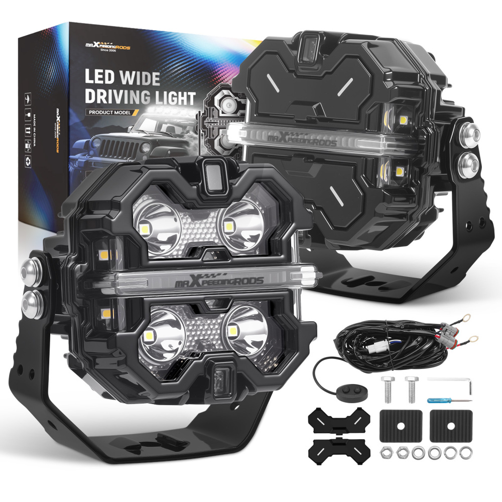 Barra LED 3.5 Pollici 270° Spot Beam Faro Ausiliario Guida Off Road 19200LM IP68
