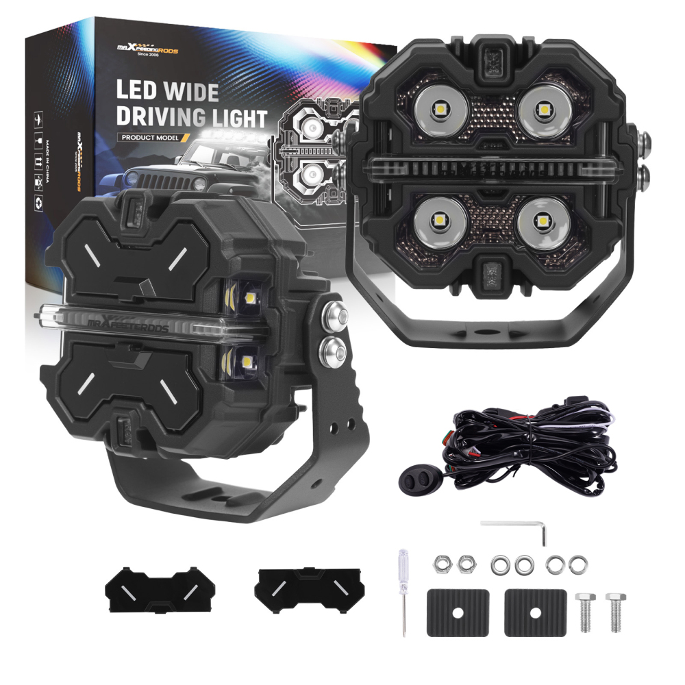 LED Luz Auxiliar Conducción 3.5 160W RGB DRL For ATV UTV 4WD 4X4 12V IP68