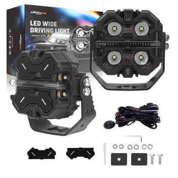 LED Luz Auxiliar Conducción 3.5 160W RGB DRL For ATV UTV 4WD 4X4 12V IP68