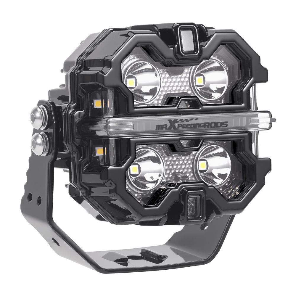 Projecteur LED 160 W, 3,5 pouces, carré, RVB, feux de jour, For VTT, 12 V, IP68