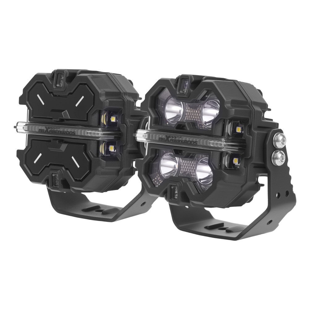 LED Pod Luci 160W For Auto SUV 4X4 Marina RGB DRL Spot Beam 3.5 IP68 Bianco 12V
