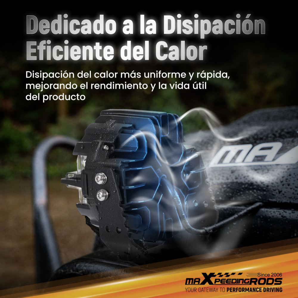 Lámpara LED Auxiliar Conducción 160W Spot DRL Doble Color Universal 3.5 IP68