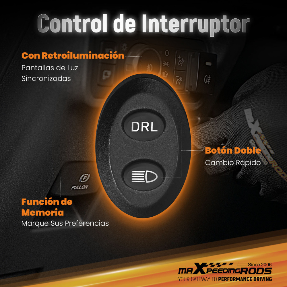Lámpara LED Auxiliar Conducción 160W Spot DRL Doble Color Universal 3.5 IP68