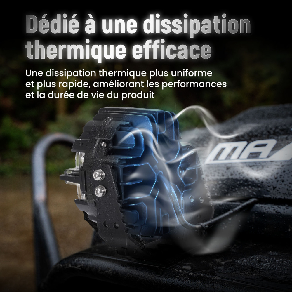 Faretto LED Ausiliario 270° 3,5 pollici IP68 Luce Lavoro 6000K DRL Ambra Camion