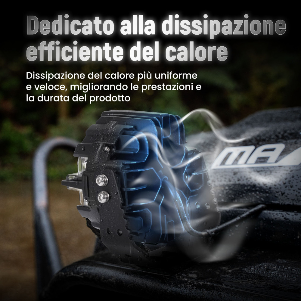 Faretto LED Ausiliario 270° 3,5 pollici IP68 Luce Lavoro 6000K DRL Ambra Camion