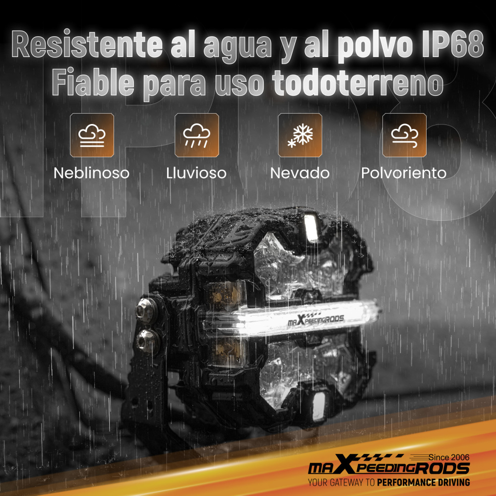 Luz LED Conducción 160W For Camión Tractor SUV ATV 6000K Blanco IP68 3.5 9-32V
