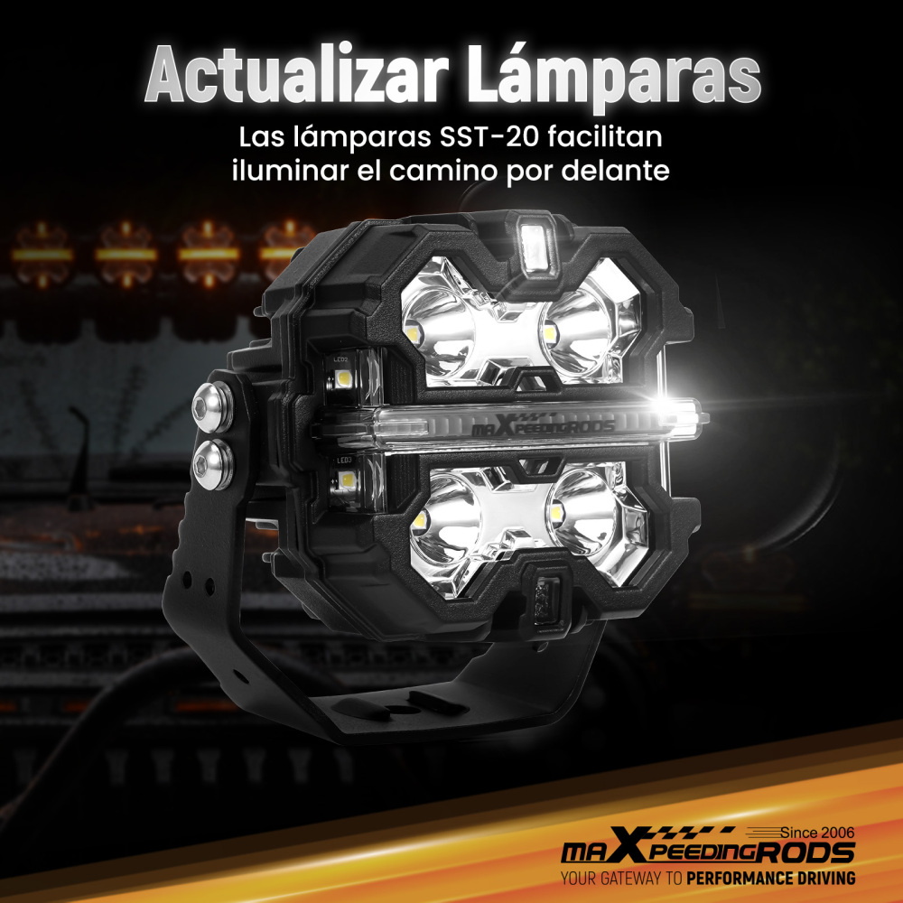 Luz LED Conducción 160W For Camión Tractor SUV ATV 6000K Blanco IP68 3.5 9-32V