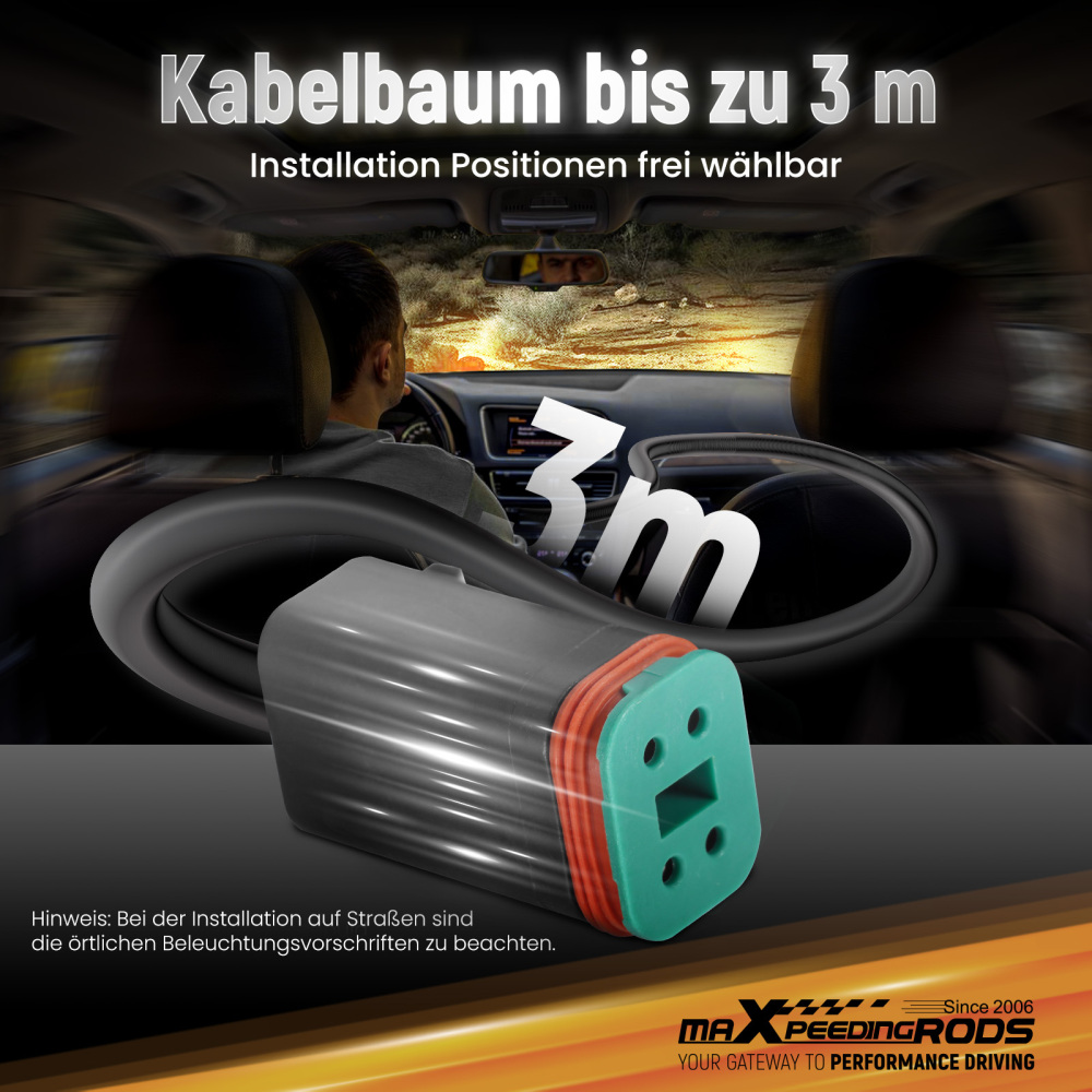 LED Auxiliary Lights 270° Beam IP68 Waterproof For Marine Boat Mining Vehicle