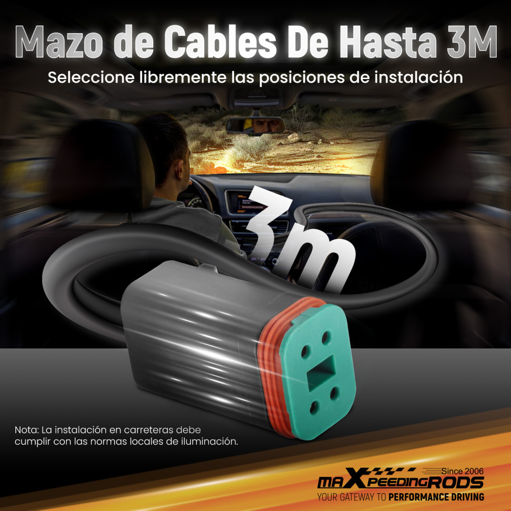 LED Auxiliary Lights 270° Beam IP68 Waterproof For Marine Boat Mining Vehicle