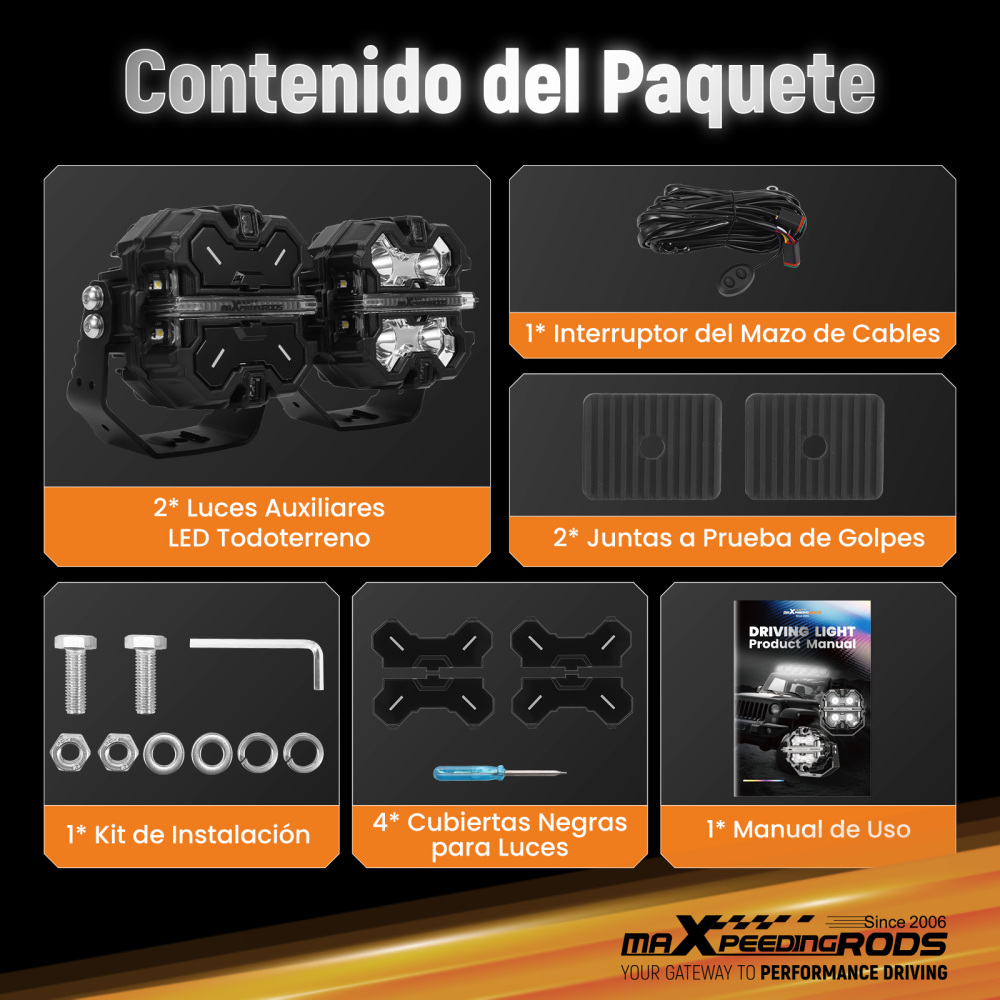 LED Auxiliary Lights 270° Beam IP68 Waterproof For Marine Boat Mining Vehicle