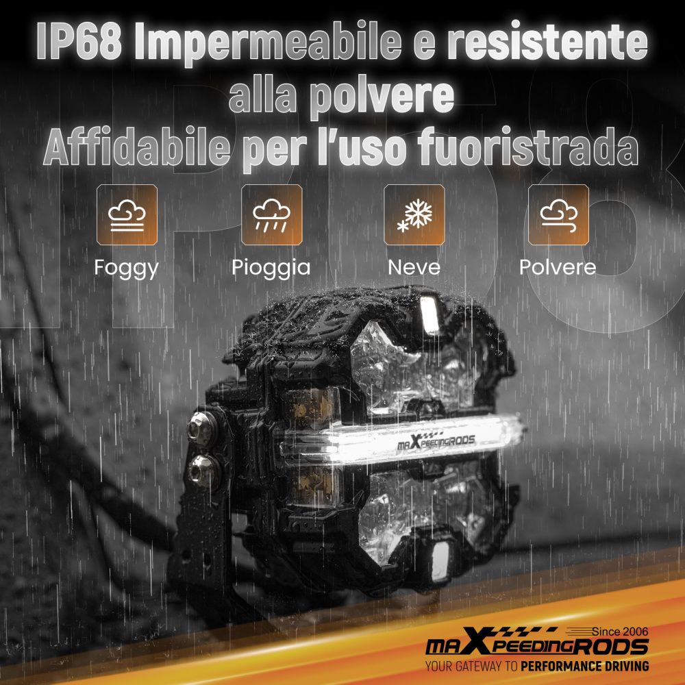 LED Auxiliary Lights 270° Beam IP68 Waterproof For Marine Boat Mining Vehicle