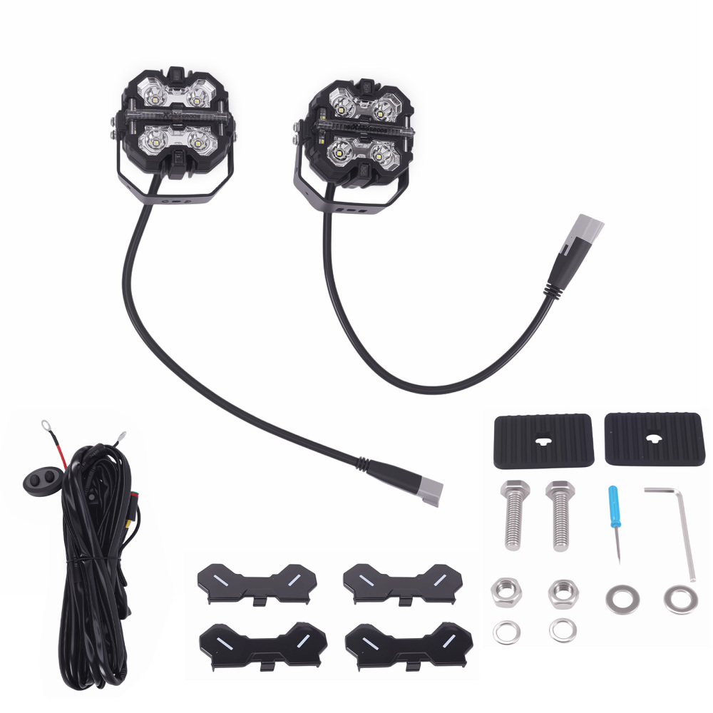 3.5 160W LED Pod Light Spot Beam DRL For Truck compatible for White Amber Side Shooter IP68