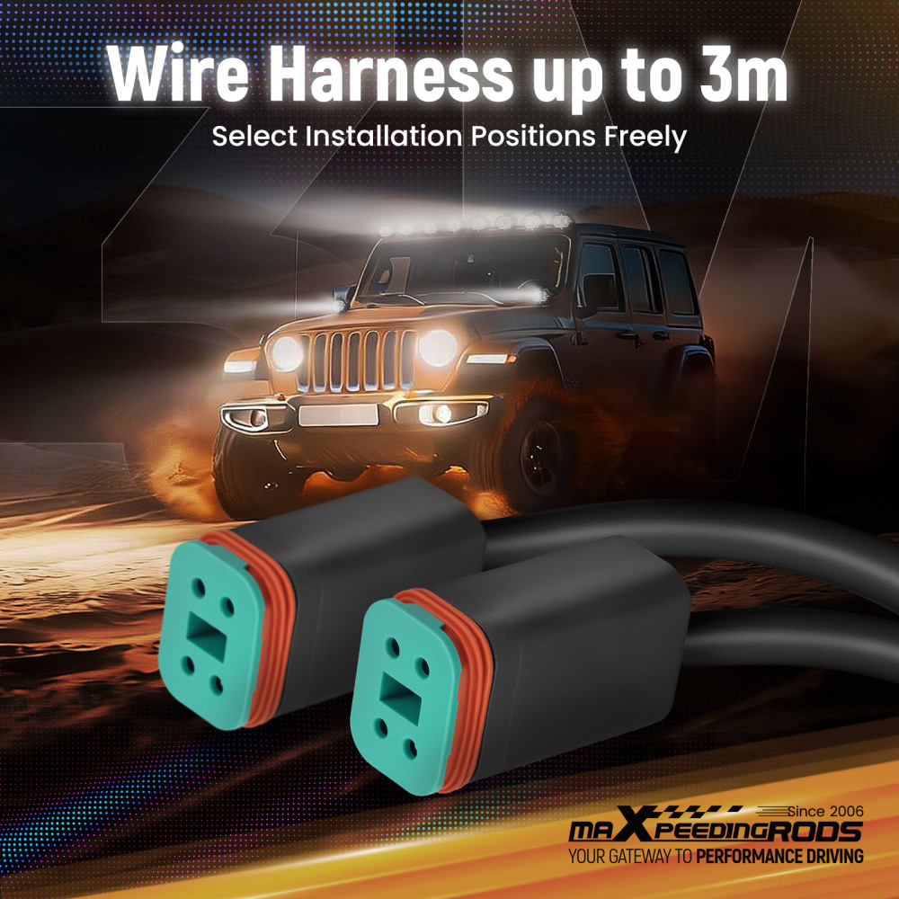 LED Auxiliary Light For Off-Road Truck Excavator 4.5x2.5 108W Spot Flood Combo