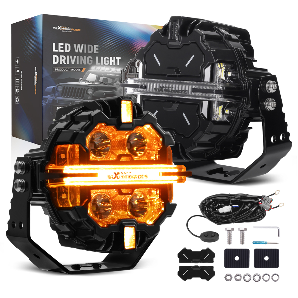 5 inch 160W LED Driving Light Spot Beam RGB DRL For 4X4 ATV IP68 compatible for White 6000K