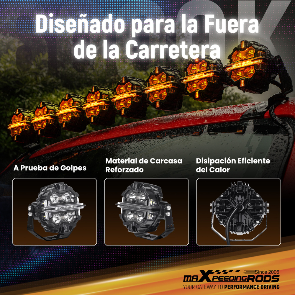 5 inch 160W LED Driving Light Spot Beam RGB DRL For 4X4 ATV IP68 compatible for White 6000K