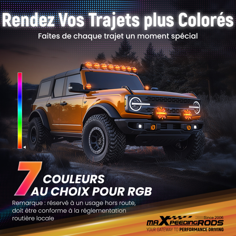 5 inch 160W LED Driving Light Spot Beam RGB DRL For 4X4 ATV IP68 compatible for White 6000K