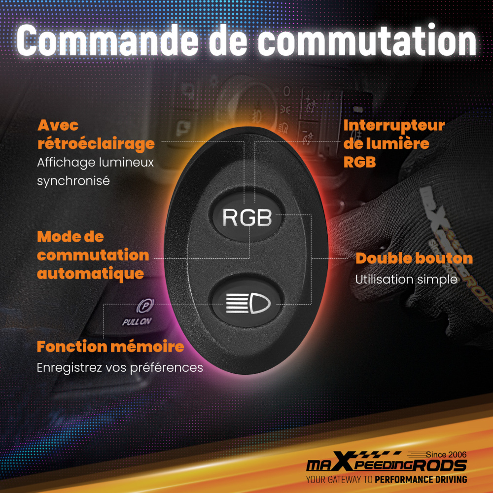 5 inch 160W LED Driving Light Spot Beam RGB DRL For 4X4 ATV IP68 compatible for White 6000K