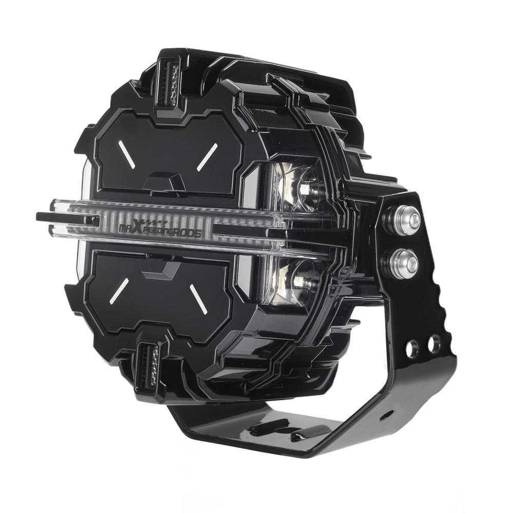 Feux de route à LED 5 pouces RVB DRL Ambre Blanc Faisceau Spot Tout-terrain 212W