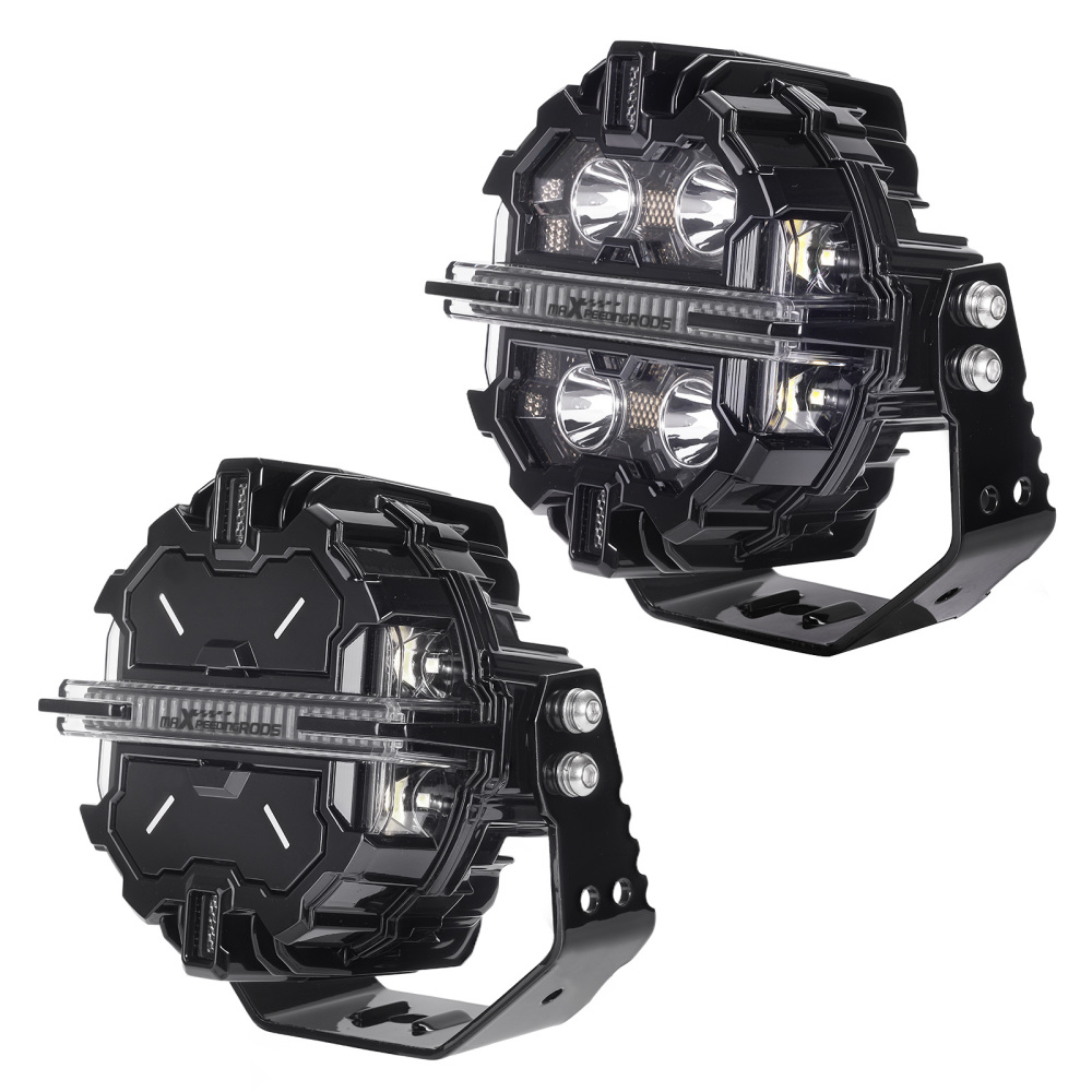 Luci di guida a LED rotonde da 5 pollici RGB DRL ambra bianco fascio spot 212W