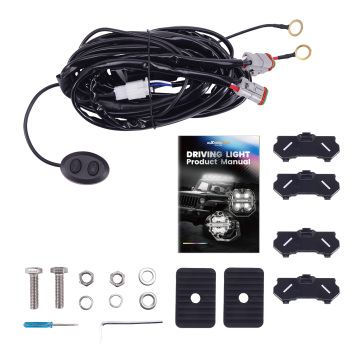 5inch 212W LED Driving Lights Spot Beam RGB DRL Round Pod Lamp compatible for White 6000K IP68