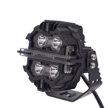 Luci LED Pod da 5pollici, fascio luminoso RGB DRL, luce fuoristrada bianca ambra