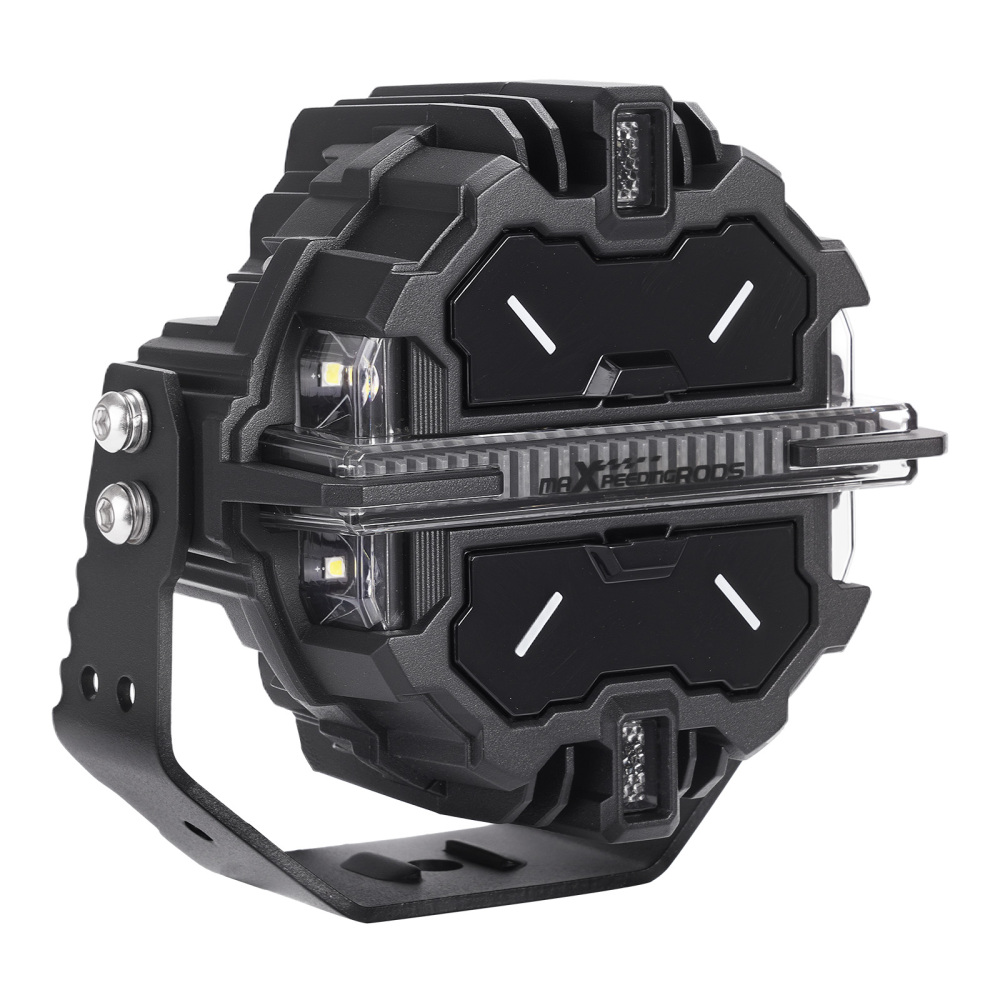 Luci LED Pod da 5pollici, fascio luminoso RGB DRL, luce fuoristrada bianca ambra